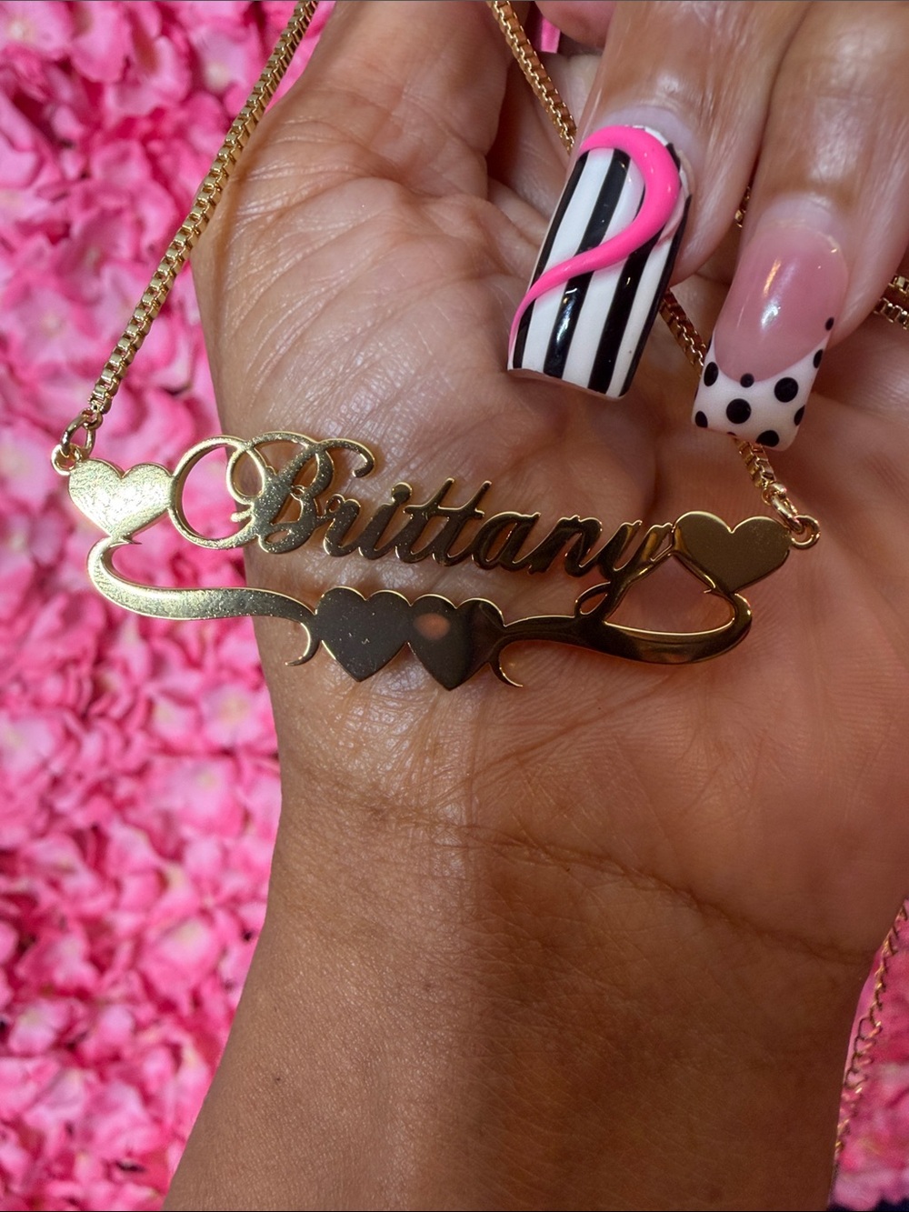 Personalized "Brittany" Gold Nameplate Necklace - Women Jewelry